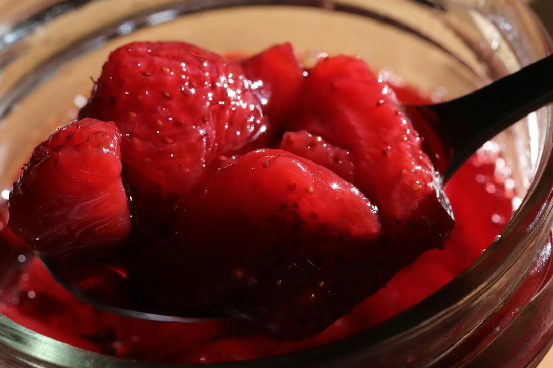homemade strawberry jam jars